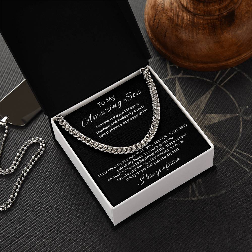 For My Amazing Son | Cuban Necklace