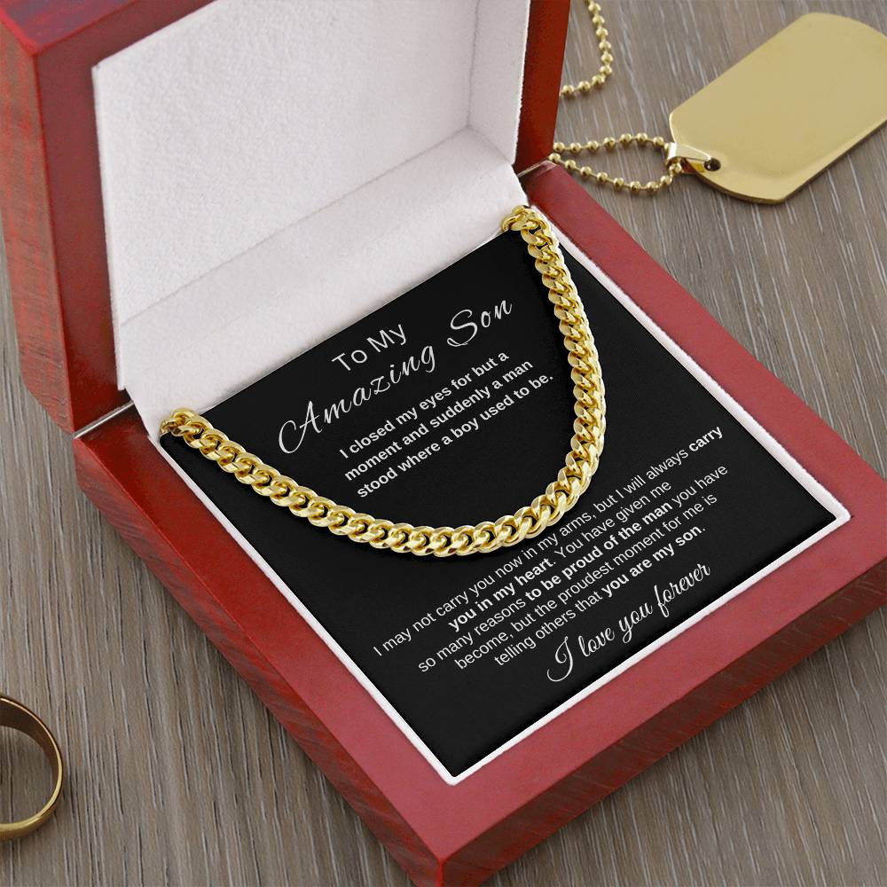 For My Amazing Son | Cuban Necklace
