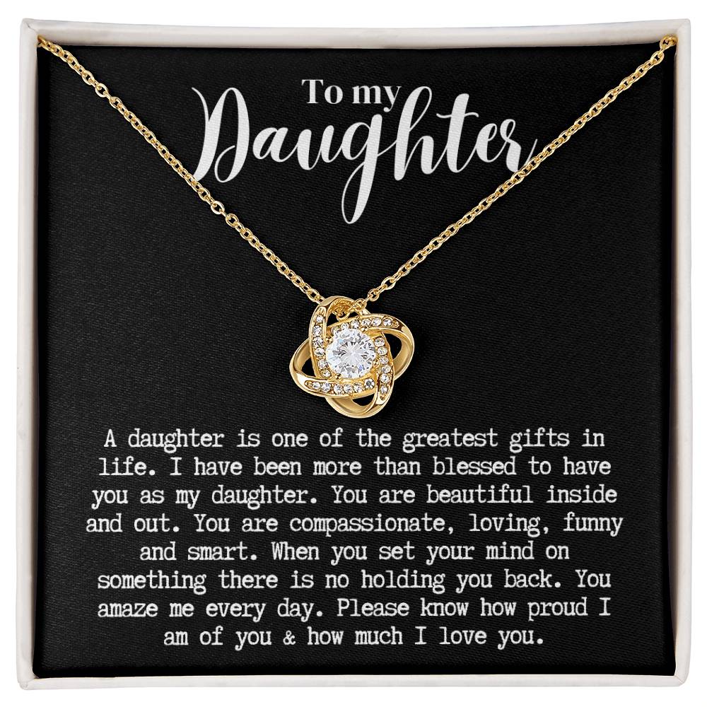 Daughter | Love Knot Necklace b/w