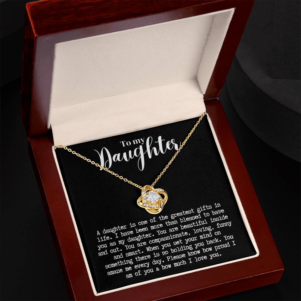 Daughter | Love Knot Necklace b/w