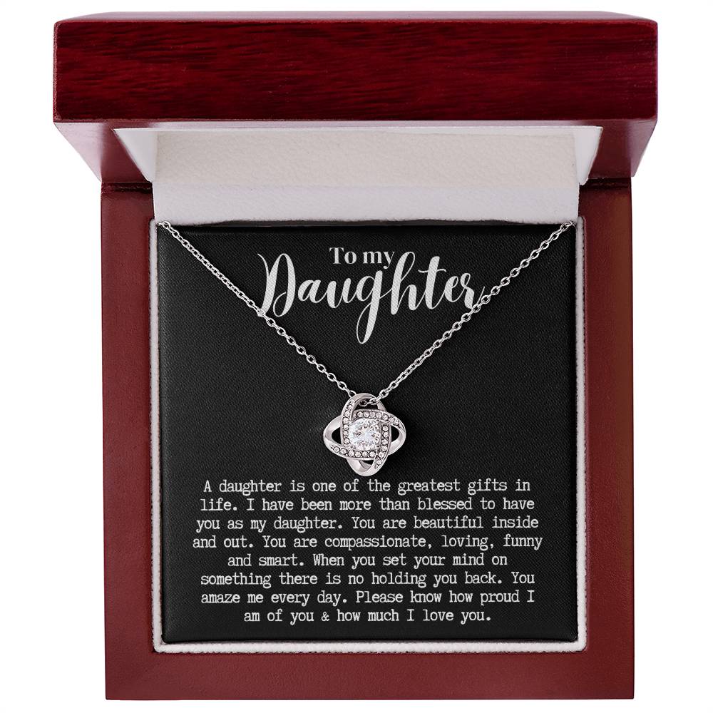 Daughter | Love Knot Necklace b/w