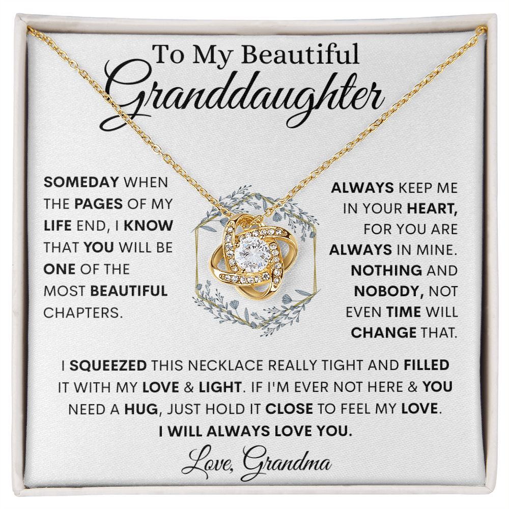 Beautiful Granddaughter | Love Knot necklace