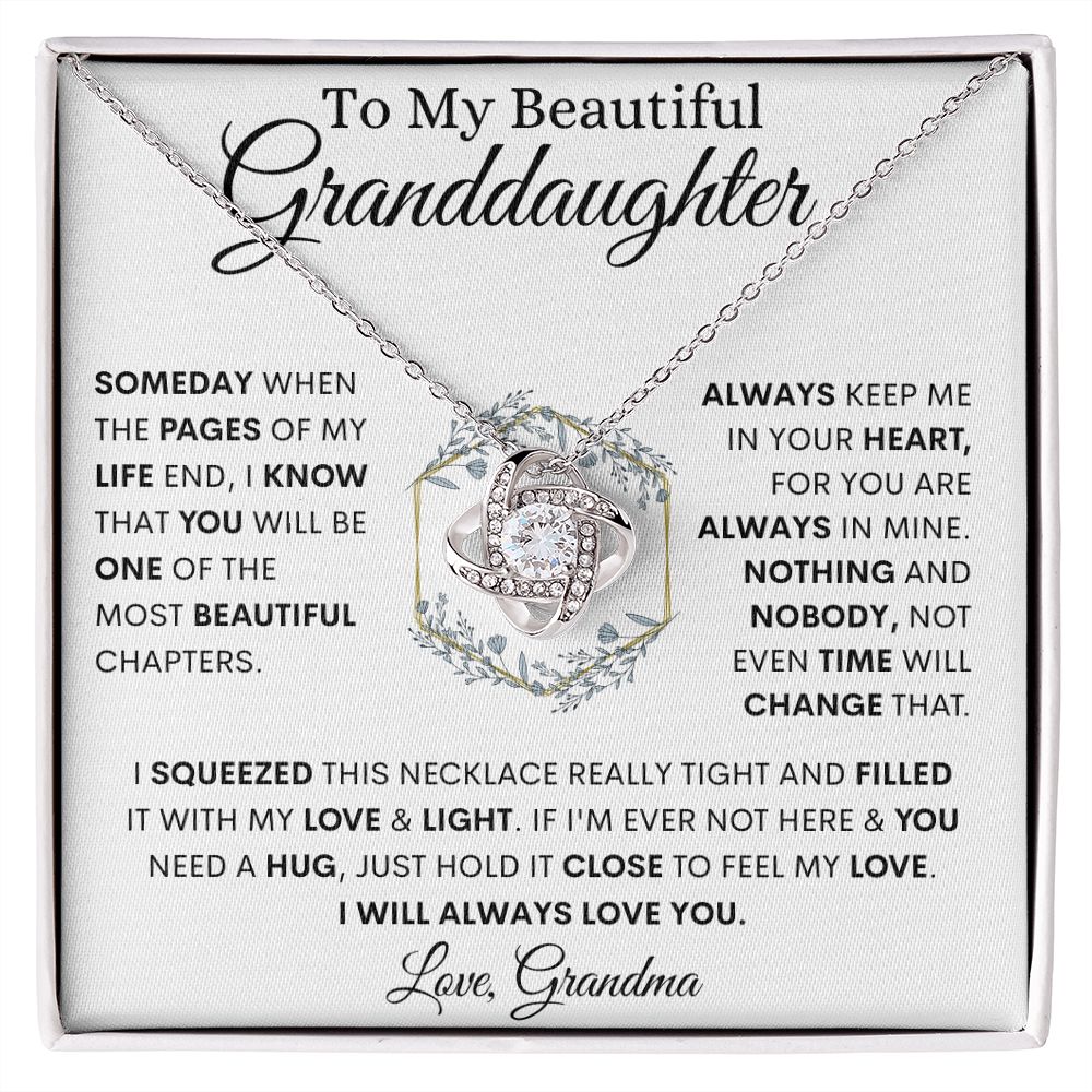 Beautiful Granddaughter | Love Knot necklace
