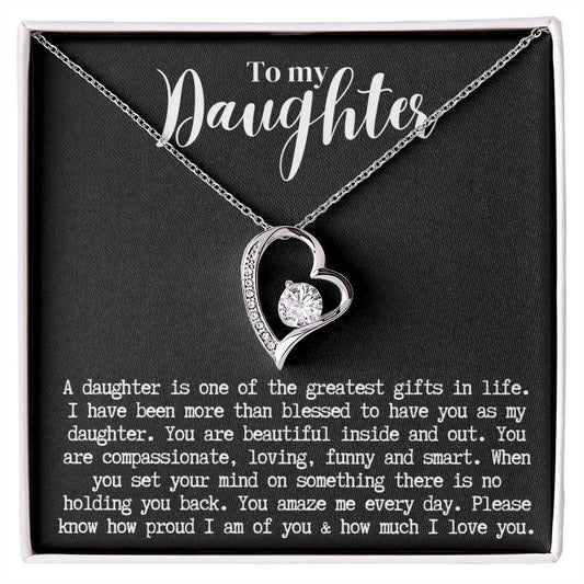 Daughter | Forever Love Necklace b/w