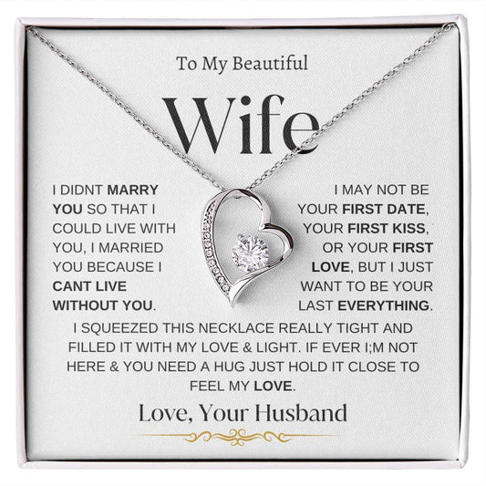 To My Beautiful Wife | Forever Love Necklace - WB1