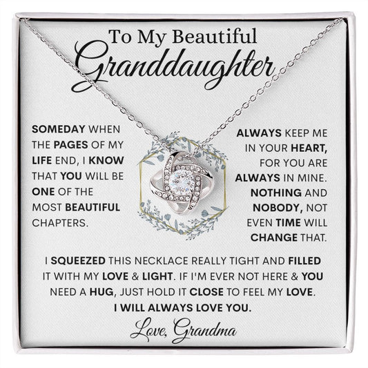 Beautiful Granddaughter | Love Knot necklace